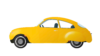 yellow-car-in-the-old-style-realistic-yellow-car-isolated-on-a-white-background-vector